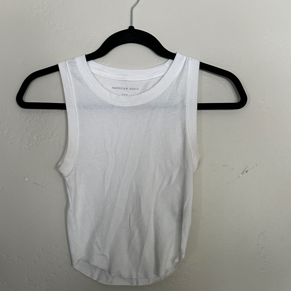 American Eagle Outfitters Classic White Muscle Tee